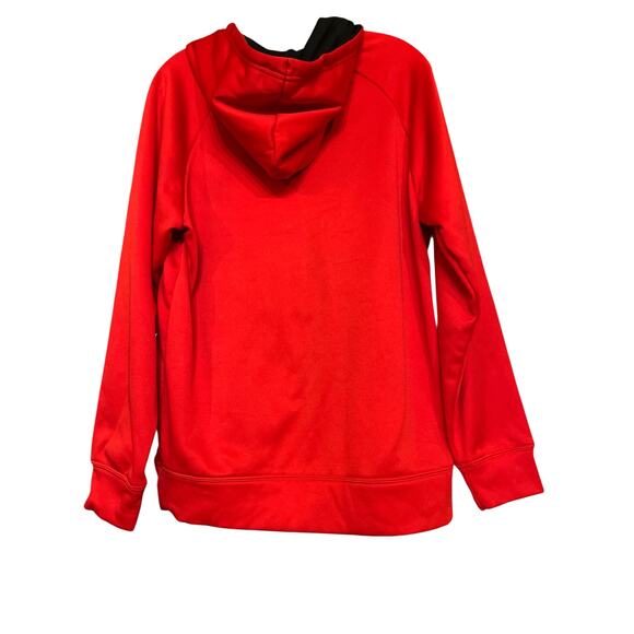 Reebok Delta Logo Hoodie Sweatshirt Pullover M Red - Picture 2 of 5